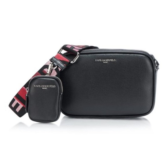 Karl Lagerfeld Black Maybelle Crossbody Bag Set - Picture 1 of 7